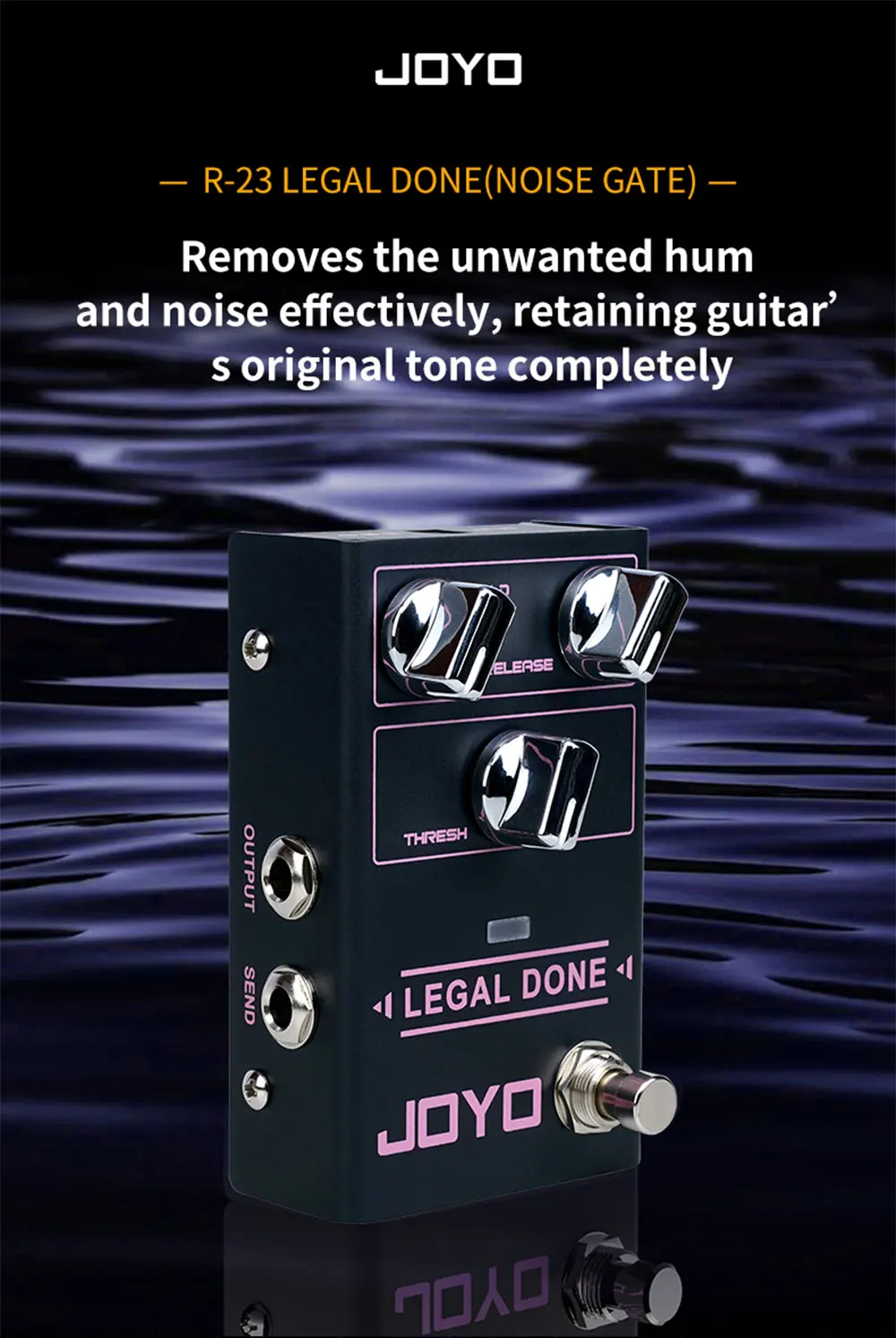 R-23 Guitar Noise Gate Effect Pedal LEGAL DONE Noise Reduction Pedal Precise Noi