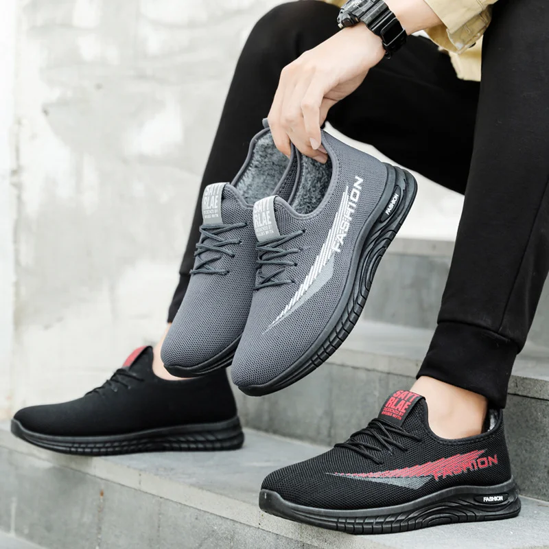 

Новинка Зима 2022, мужская хлопковая обувь, плюшевые кроличьи плюшевые модные теплые Повседневные Удобные спортивные туфли, плюшевые утепленные хлопковые туфли