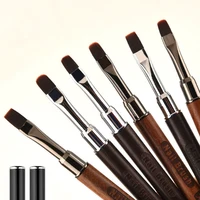 Wood Gel Painting Brush Nail Construct Acrylic Brush for Manicure DIY Builder Tool Brush Pen Professional Gel Tip Extension Pen