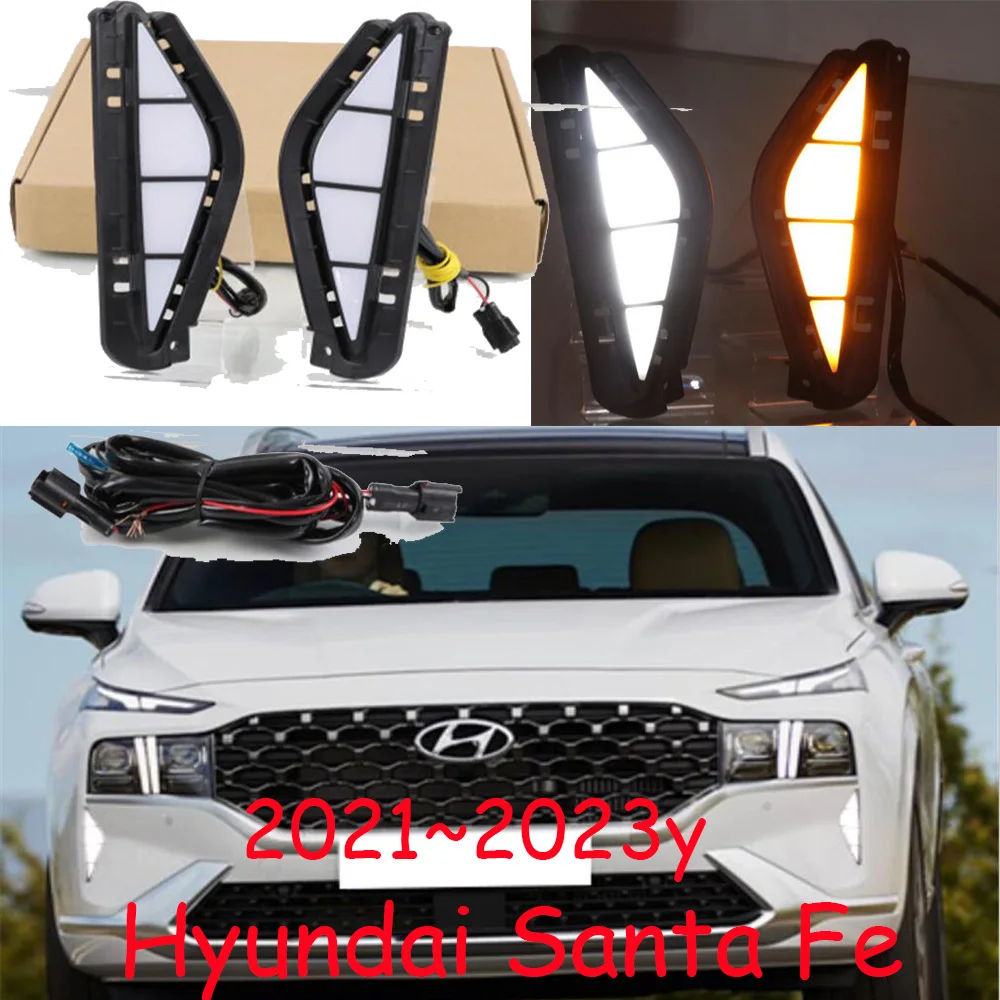 

car styling headlamp for Hyundai santa fe headlight tucson 2021~2023y LED DRL santa fe daytime running light head light