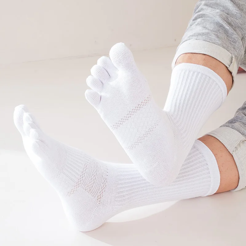 Men's Breathable Compression Toe Socks for Fitness and Outdoor Sports