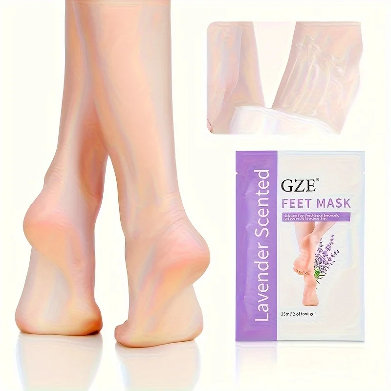 Foot Peel Mask GZE Foot Peel Mask Skin Exfoliating Foot Masks for Dry Rough Cracked Feet Heels Callus Dead Skin Remover Feet Peeling Mask