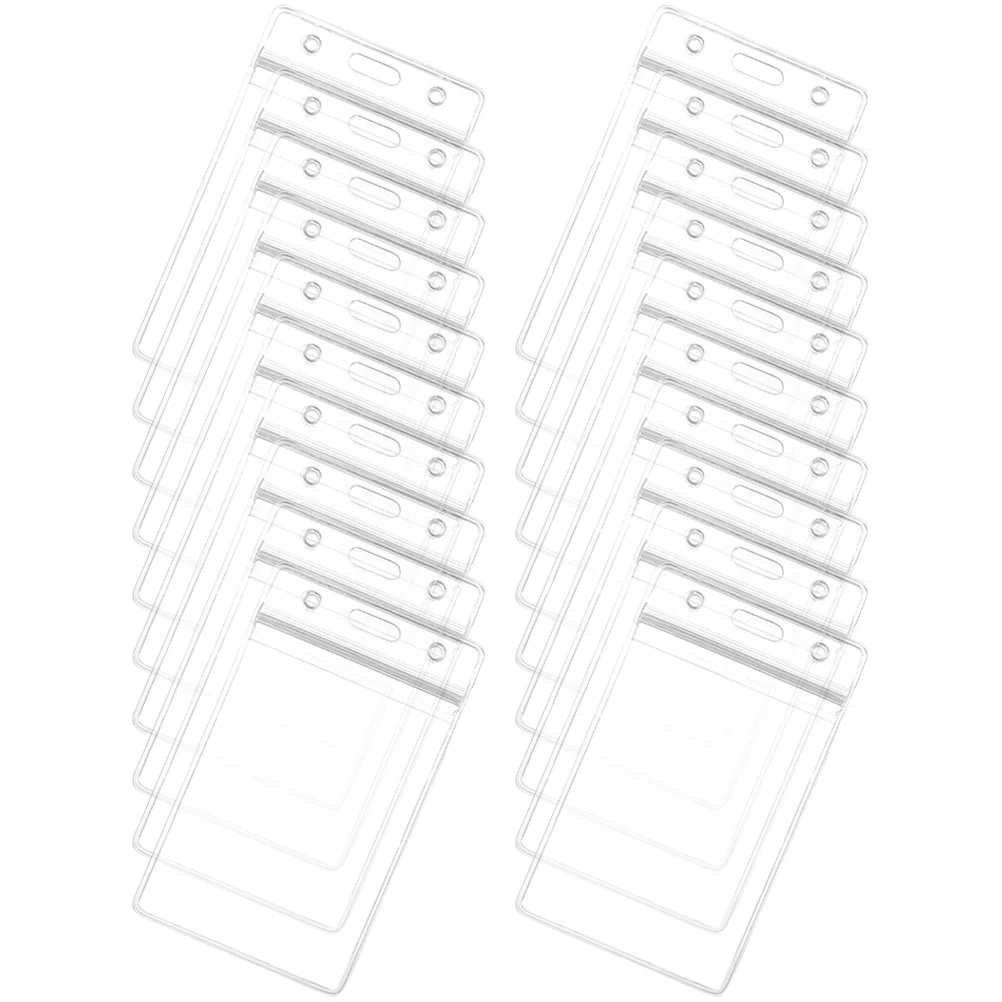 

20 Pcs Water Proof Waterproof Card Holder Sleeves Plastic for Cards Pvc Id Badge