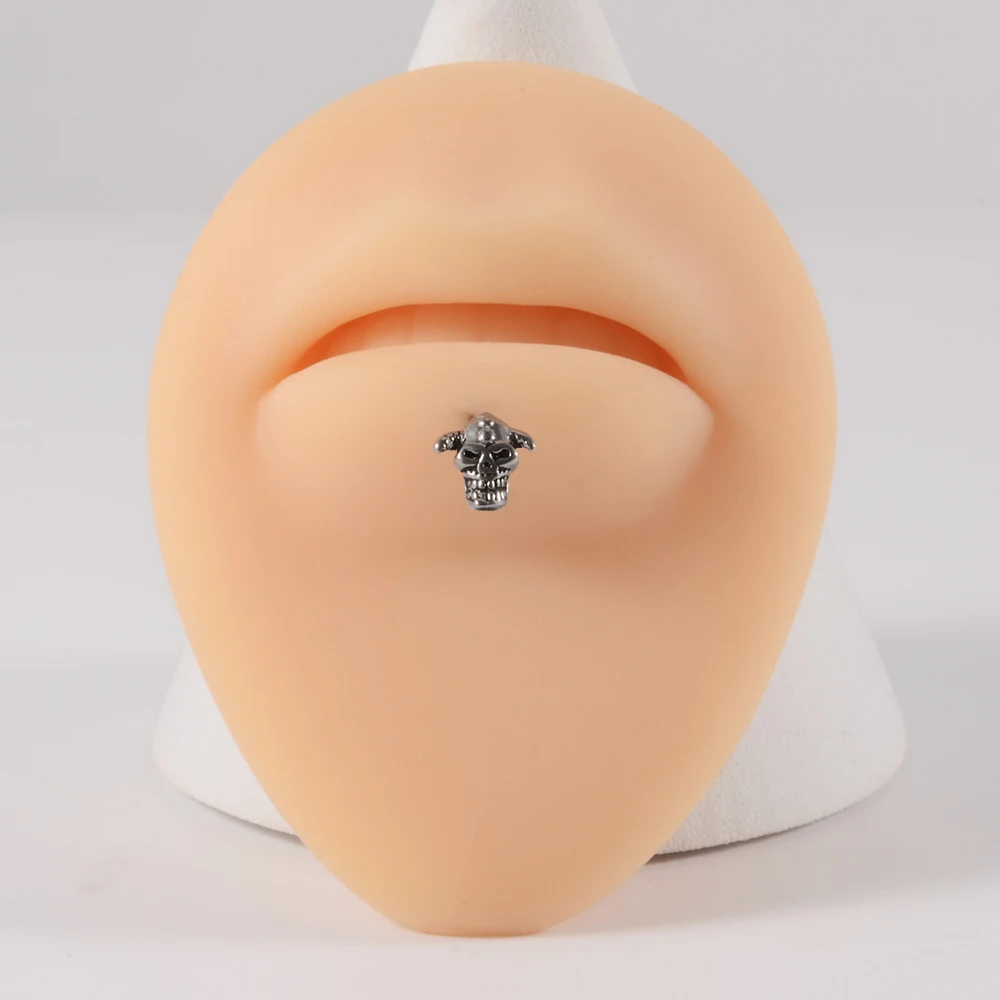 1pcs Surgical Steel Ear Studs Lip Labret Rings Ear Tragus Helix Cartilage Lobe Man Punk Gothic Earrings Body Piercing Jewelry