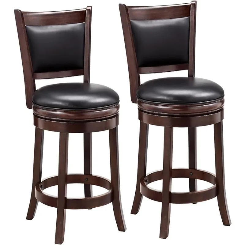 

Bar Height, Pack of 2 Swivel Stool, 29-Inch,2-Pack, Cappuccino