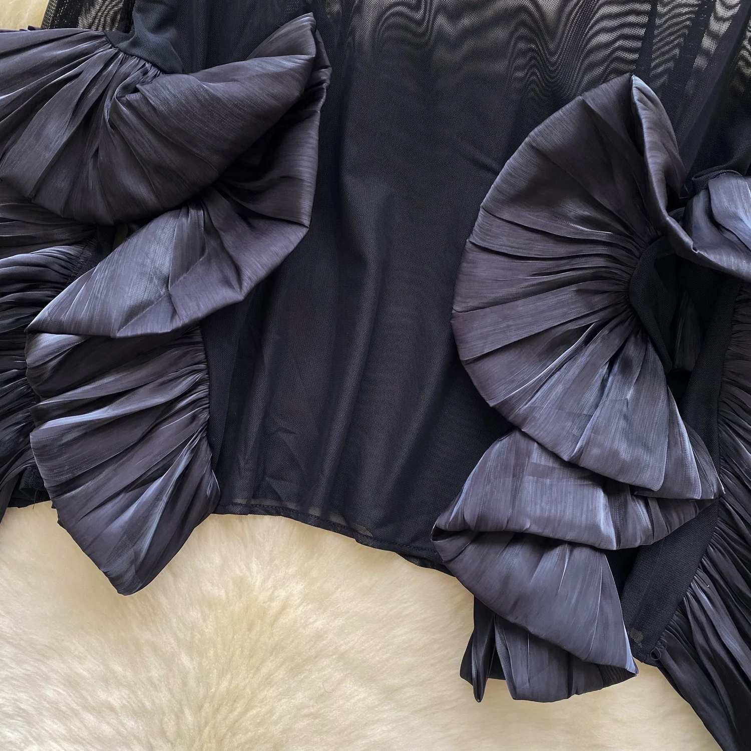 Chic Blouses for Women's Temperament Lady Tops Ruffles Gauze Loose Shirts 2025 Blusas Mujer De Moda Folds Korean Summer Blouse