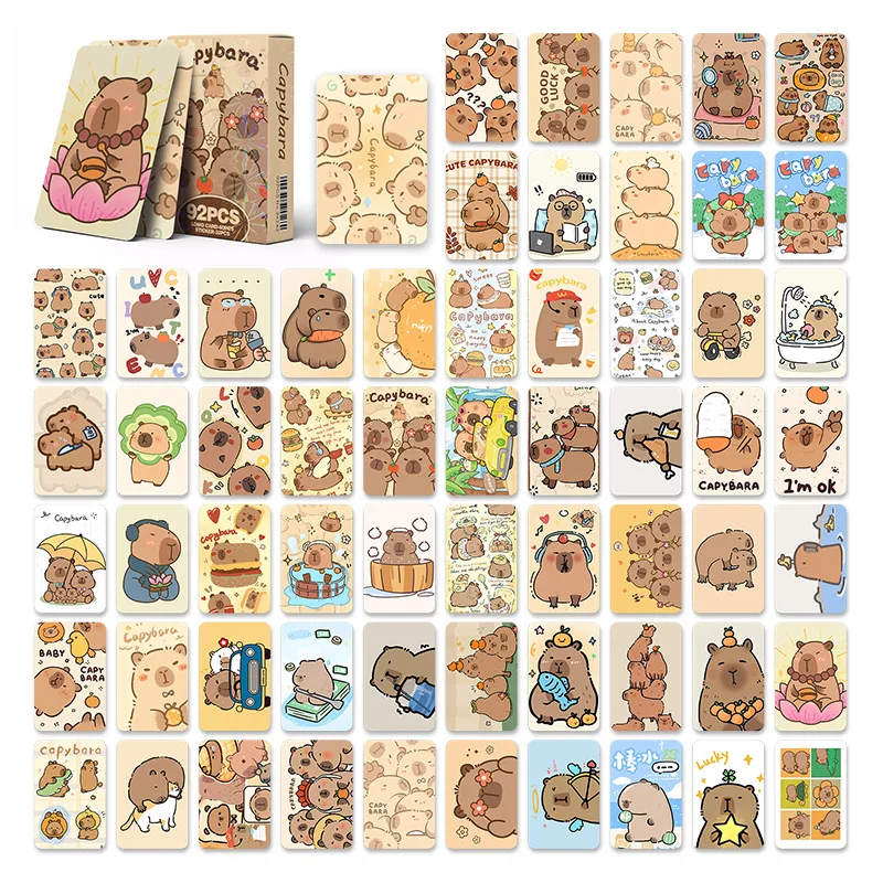 Anime Capybara Lomo Card Fun Kapibala Collection Card Puppet Gate Secret Water Porpoise MEME Cute Strange Cosplay Sticker kpop photo cards comics photo cards manga photo cards photo cards anime card bookmark mini greeting cards gag cards custom cards 92pcs