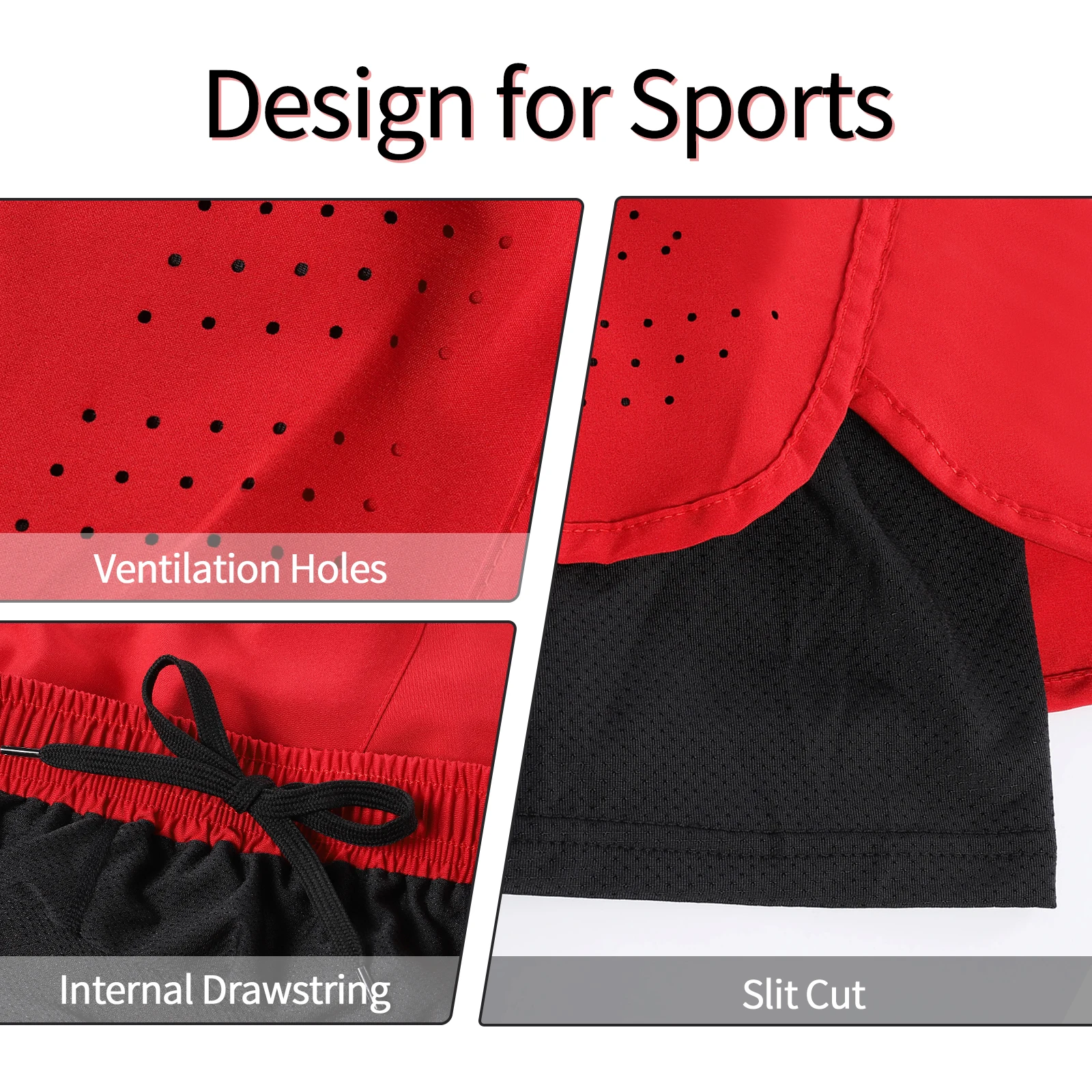 ARSUXEO Men’s Running Shorts 2 in 1 Spring Gym Athletic Training Fitness Outdoor Jogging Short Pants Quick Dry Brearthable  B179 5
