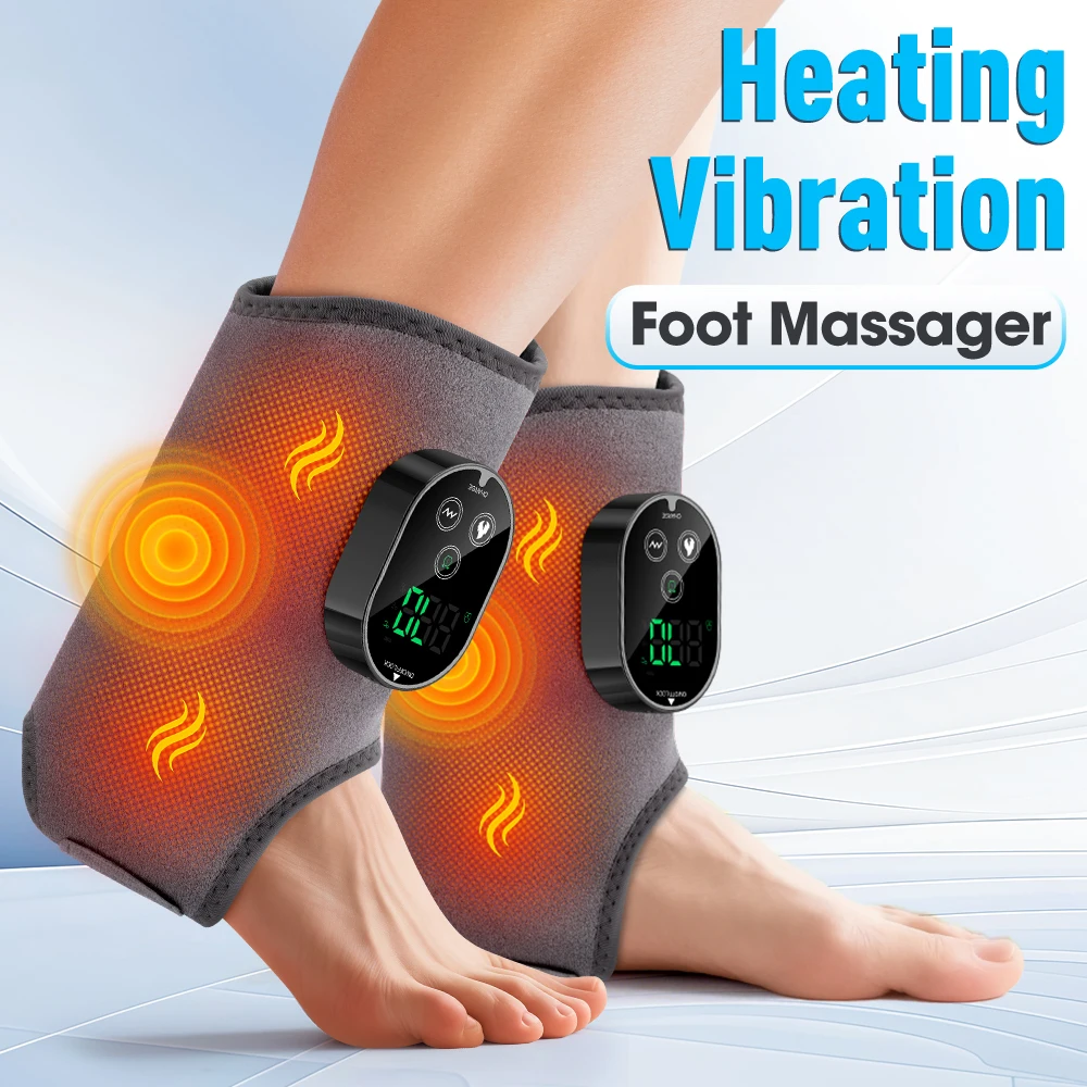Massageador Elétrico Sem Fio Aquecido para Tornozelo e Punho, com Vibração e Compressão Quente, para Pé Direito ou Esquerdo