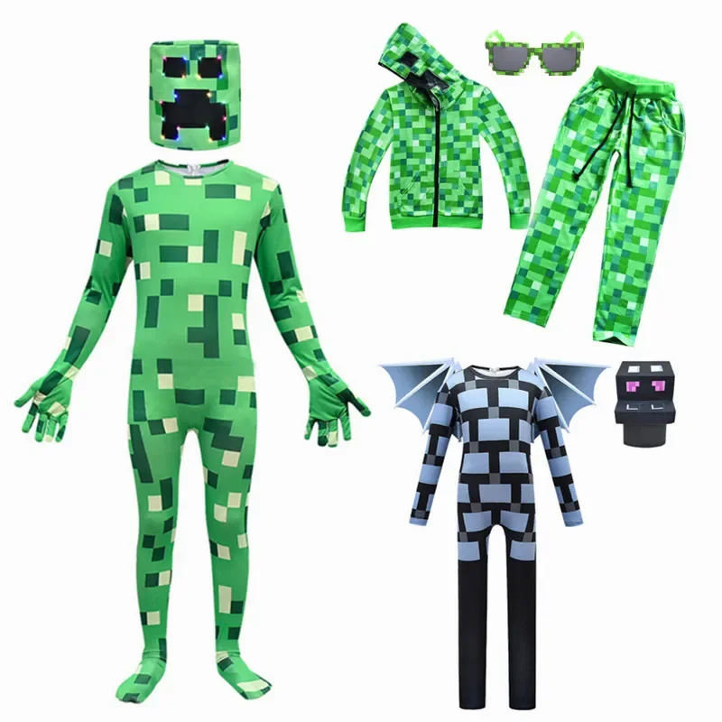 

Детский костюм для мальчиков на Хэллоуин C-creepers Аниме зеленый костюм для косплея забавные комбинезоны Толстовка свитшот на день рождения Аниме outweart