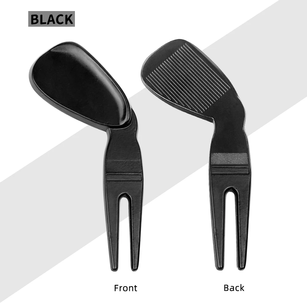 Golf Divot Tool Greens Fork Turf Repair Tools Position Marker Outdoor Golf Sports Supplies Metal Durable Golf Accessories