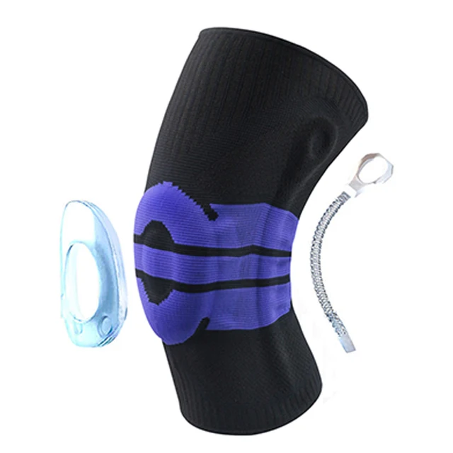 Tcare 1 Piece Professional Compression Knee Brace Support for Arthritis Relief, Joint Pain, ACL, MCL, Meniscus Tear Post Surgery Black Purple-1 Piece