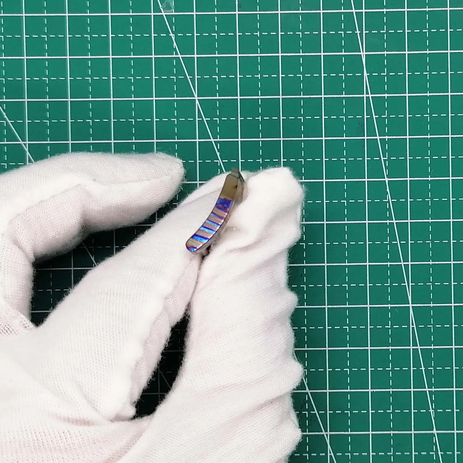 수제 티타늄 다마스커스 시계 스트랩 버클, 티마스커스 시계 액세서리, 18mm, 22mm, 1 개