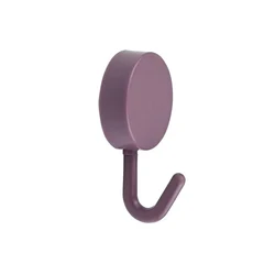 Set of 10 Colorful Round Self - Adhesive Wall Hooks for Home Décor and Organization (PURPLE)