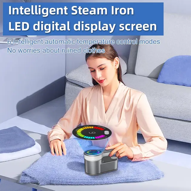 Nuova macchina da stiro a vapore intelligente Vaporizzatori da viaggio portatili per vestiti LCD Diplay Screenc Mini ferro da stiro a vapore portatile 6