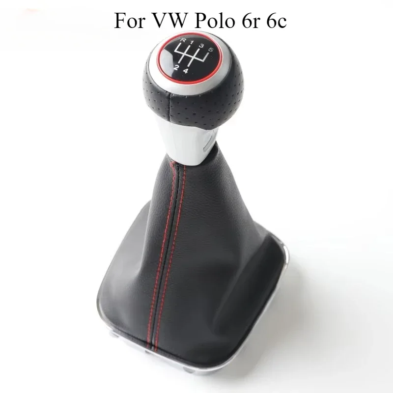 Car Gear Shift Car Gear Shift Knob Shift Handle Cover For Volkswagen VW Polo 6r 6c Hatchback Sedan 2011 2012 2013 2014 2015 Car 5 6 Speed Gear Shift Knob Gaitor