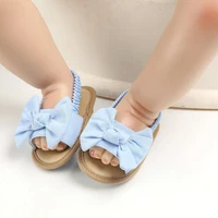 Baby Girls Summer Sandals with Bow Soft Sole Newborn Toddler First Walker Crib Dress Shoes 4