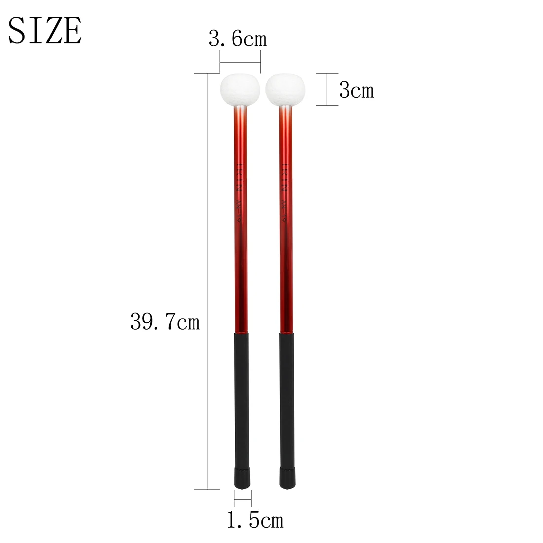 IRIN AN-19 Drumsticks Professional Wooden Tip Drumsticks Alloy Handle Beginner Wooden Percussion Instrument Parts & Accessories