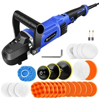 1400W Electric Car Polisher with Handle, Rotaty Buffer, 800-3500 RPM, 6 Variable Speed, 150 and 180mm Polishing Plate
