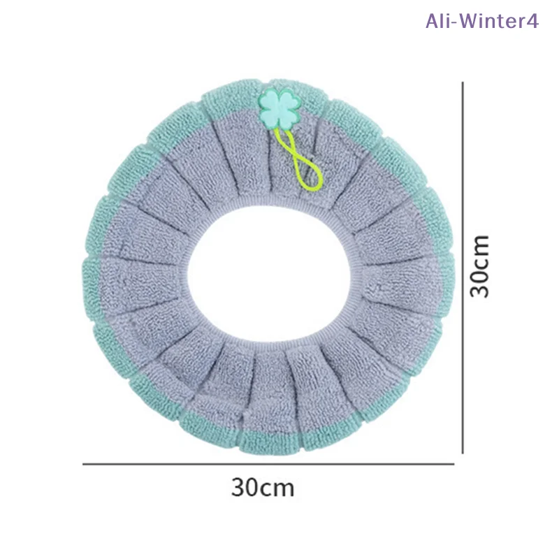 1개 두꺼운 욕실 변기 시트 커버 패드 부드럽고 편안한 변기 시트 쿠션 커버 신축성 있는 변기 시트 워머 간편 설치