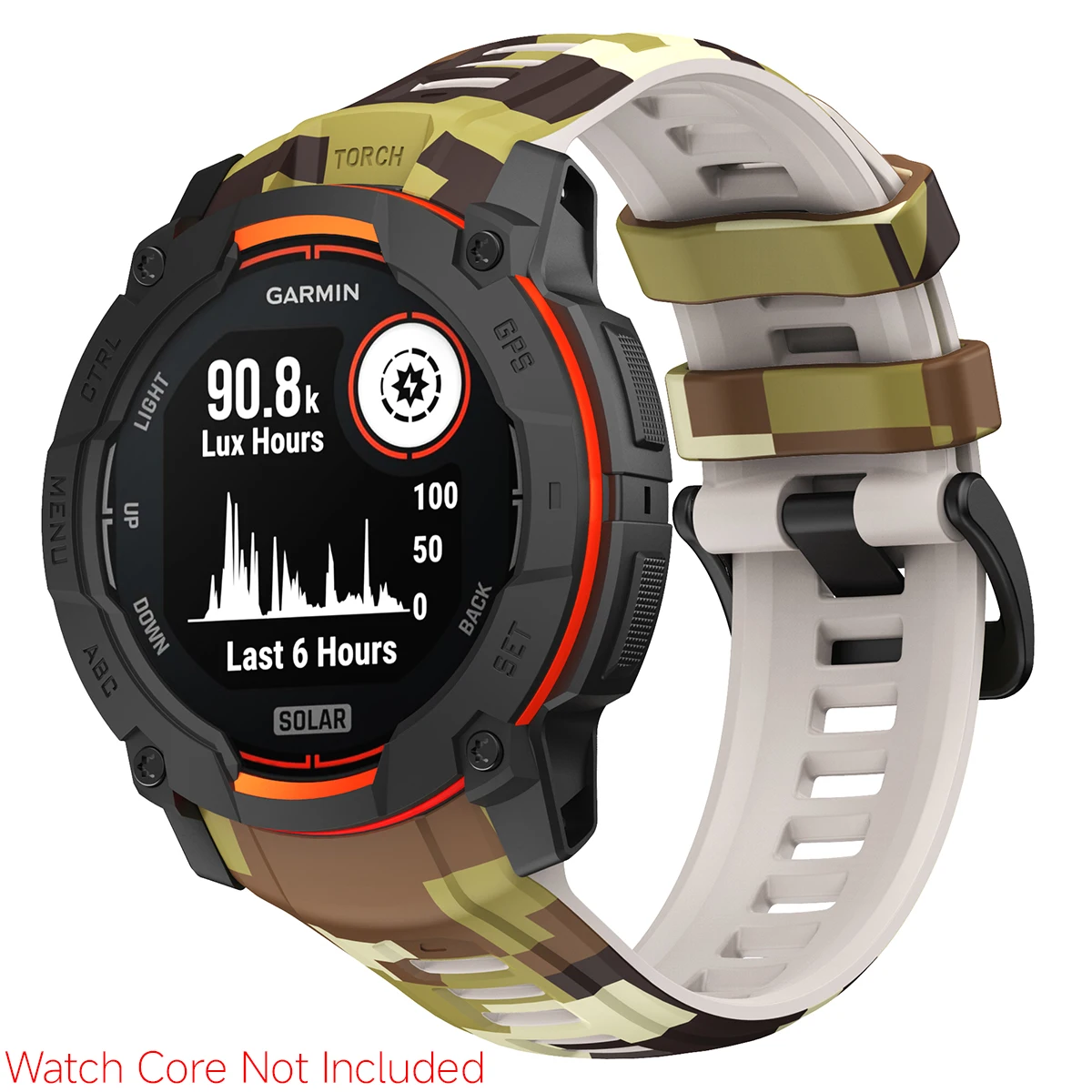 Eco-Friendly Camouflage Printed Silicone Watch Strap (22/26mm)