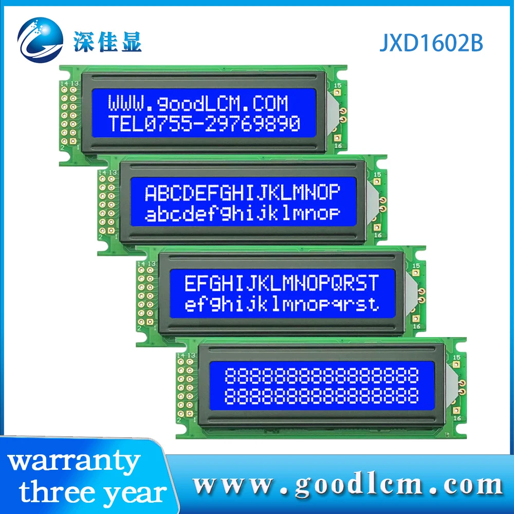 1602Lcd display 16x2B Lcm display module STN blue screen white light hd4780 or aip31066 control drive 1602lcd display 16x2b lcm display module stn gray screen blue character hd4780 or aip31066 control drive