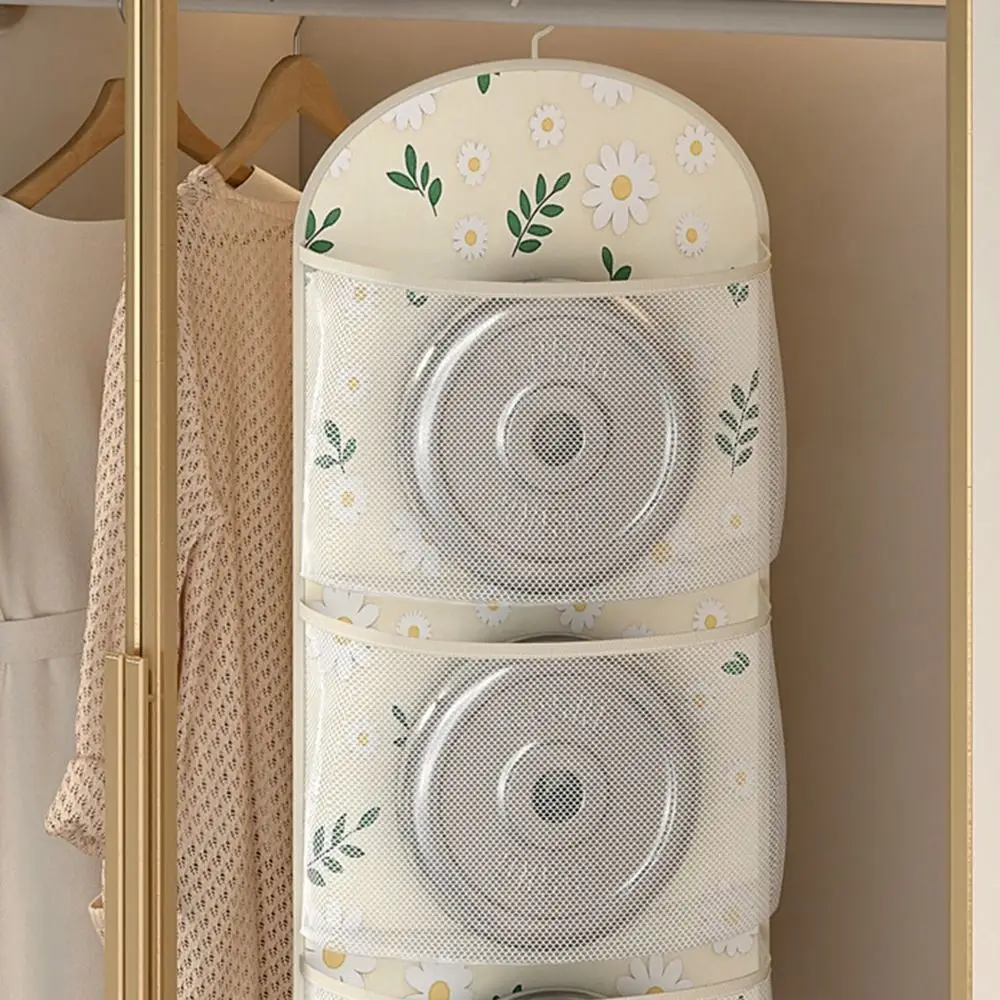 Reusable Beige Polyester Storage Mesh Bag for Home Organization