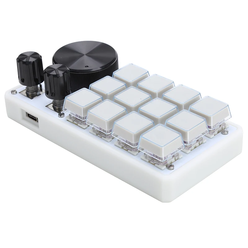 Macro 12 Key Teclado Mecânico 12e3 12 Key Knob Hot Swap Designer One-handed Kepad Mini Teclado Via Qmk Novo - Imagem 4