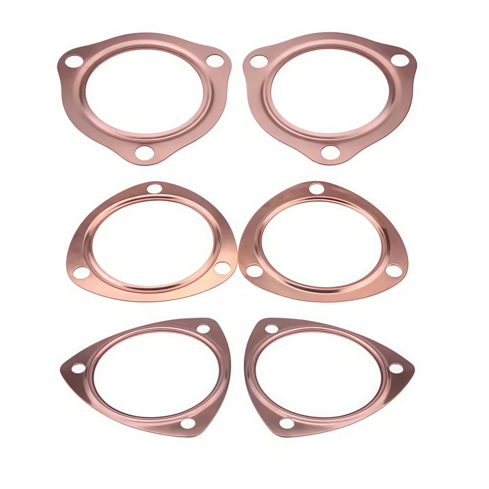 PinXin New 2.5''/3"/3.5'' Copper Header Exhaust Collector Gaskets Reusable SBC BBC 302 350 454 383