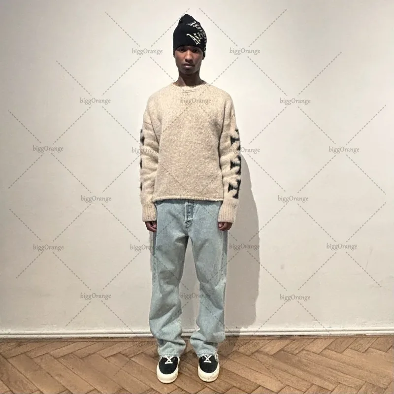 American Y2K Street Harajuku Sweater Gothic Punk Cross Personality Clothing Fashionable Round Neck Long-sleeved Tops Couples 3