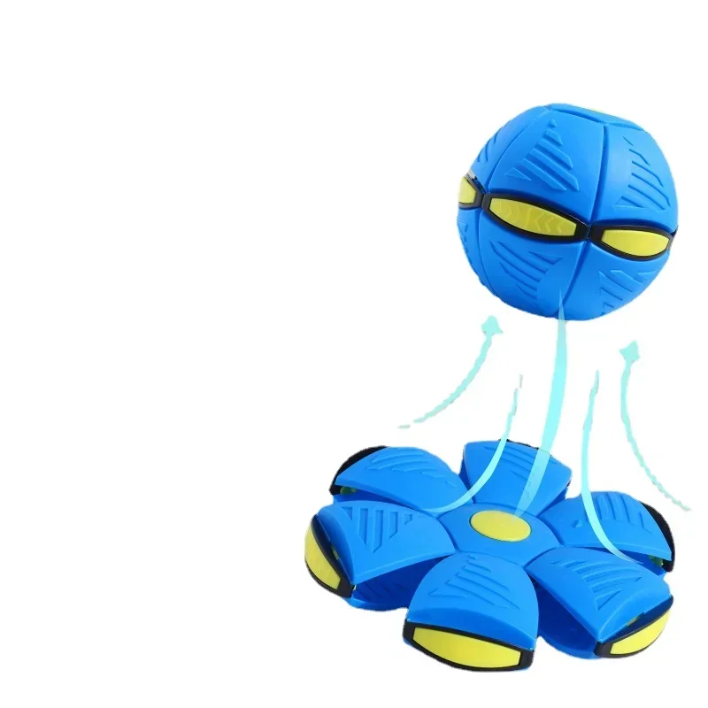 Kids Outdoor Fun Toys for Boys Girls Flying Saucer Ball Magic Deformation UFO with NO Led Light Flying Toys Decompression Gift 3