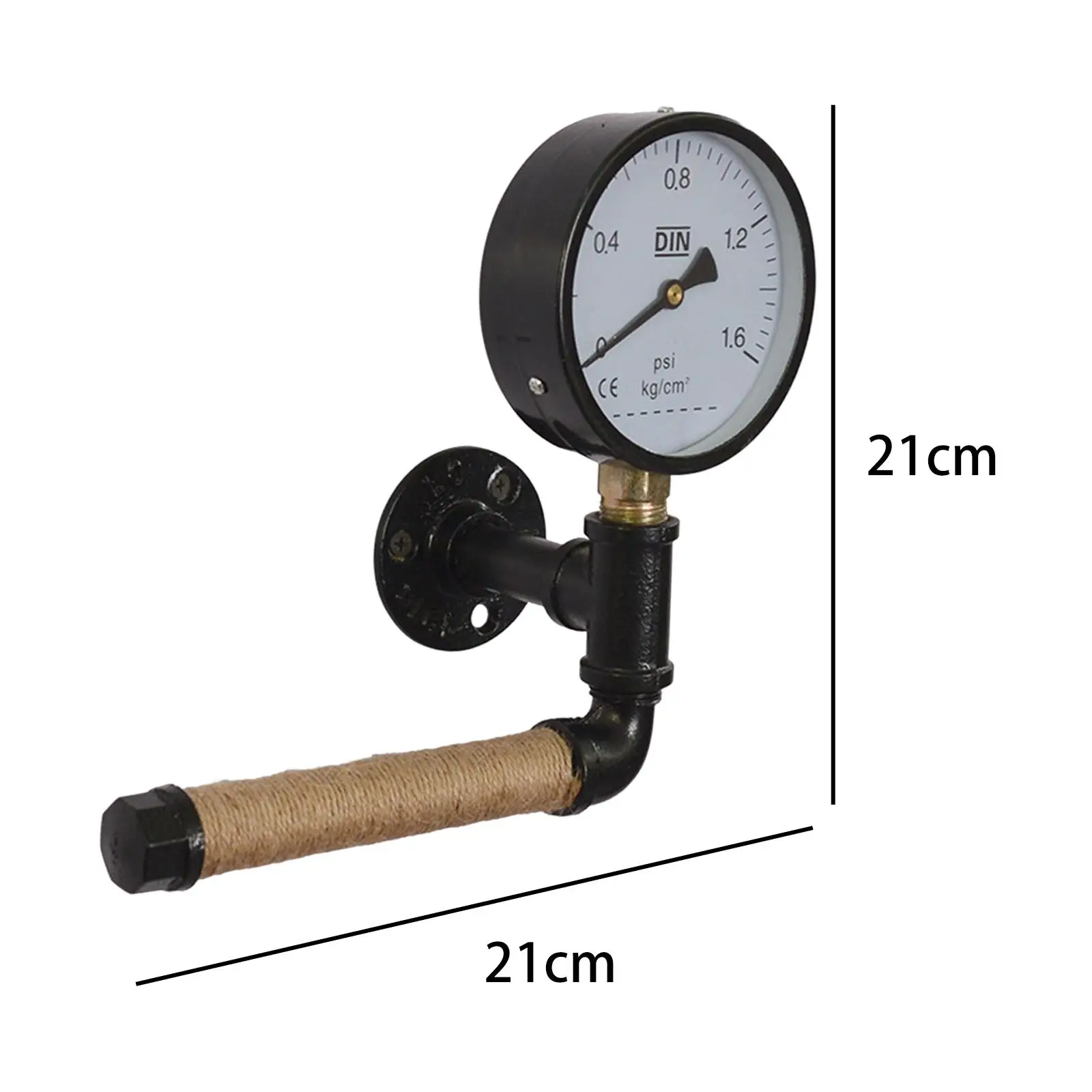 Vintage Toilet Paper Roll Holder Rustproof Industrial Toilet Paper Holder for Washroom 6
