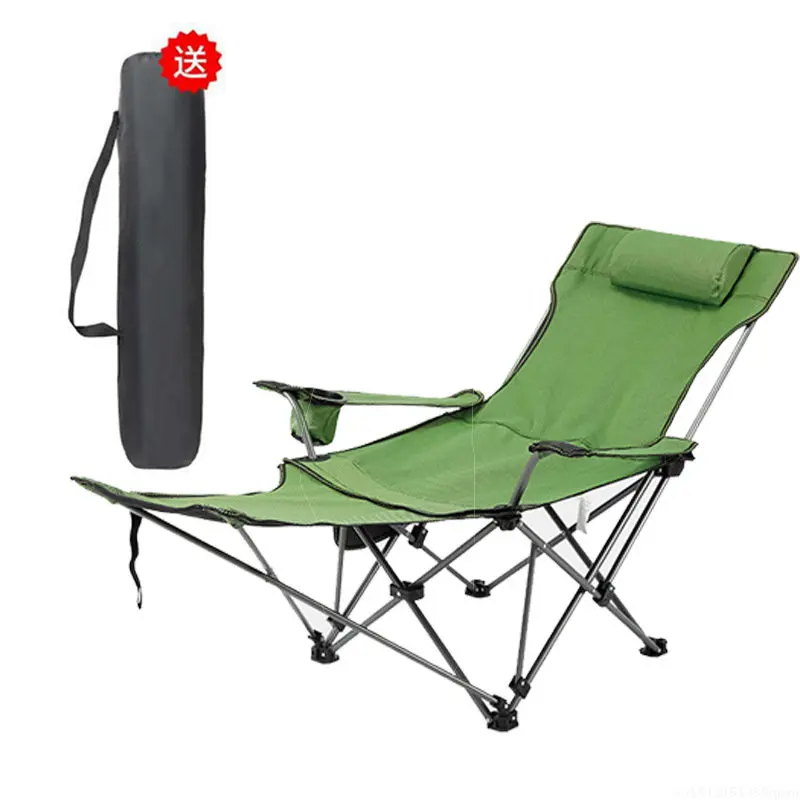 Outdoor Folding Chair Portable Adjustable Recliner with Removable Footrest Camping Folding Chair Ultra Light Fishing