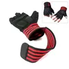 Body Building Gym Training Fitness WeightLifting Red Gloves Wrist Wraps Workout Half Finger For Men &Women 1