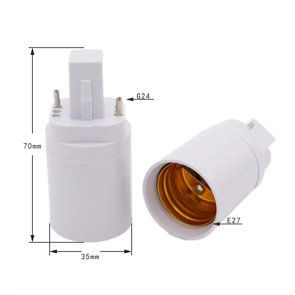 5 Pcs/Lot G24 To E27 Lamp Holder Converter G24d Short Style GX24 Lamp Head Extended Socket 2-Pin 4-Pin Base lamp holder converter lamp holder lamp socket adapter lamp bulb socket adapter