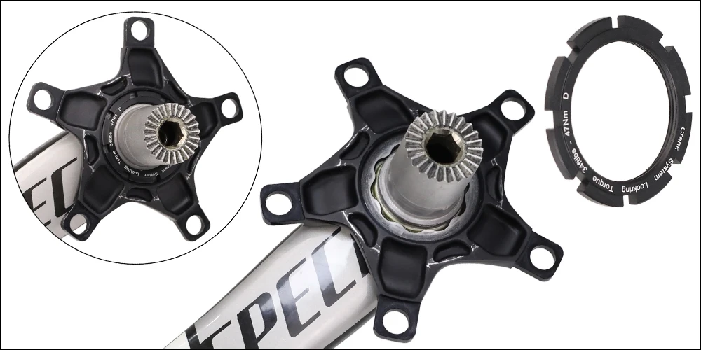 HEPPE Fahrradkurbel Kettenblatt Befestigungsring Kurbel Sicherungsring Kurbelgarnitur Kettenblatt Sicherungsring für ROTOR/Cannondale/S-Work/FSA Kurbeln – Detail 14