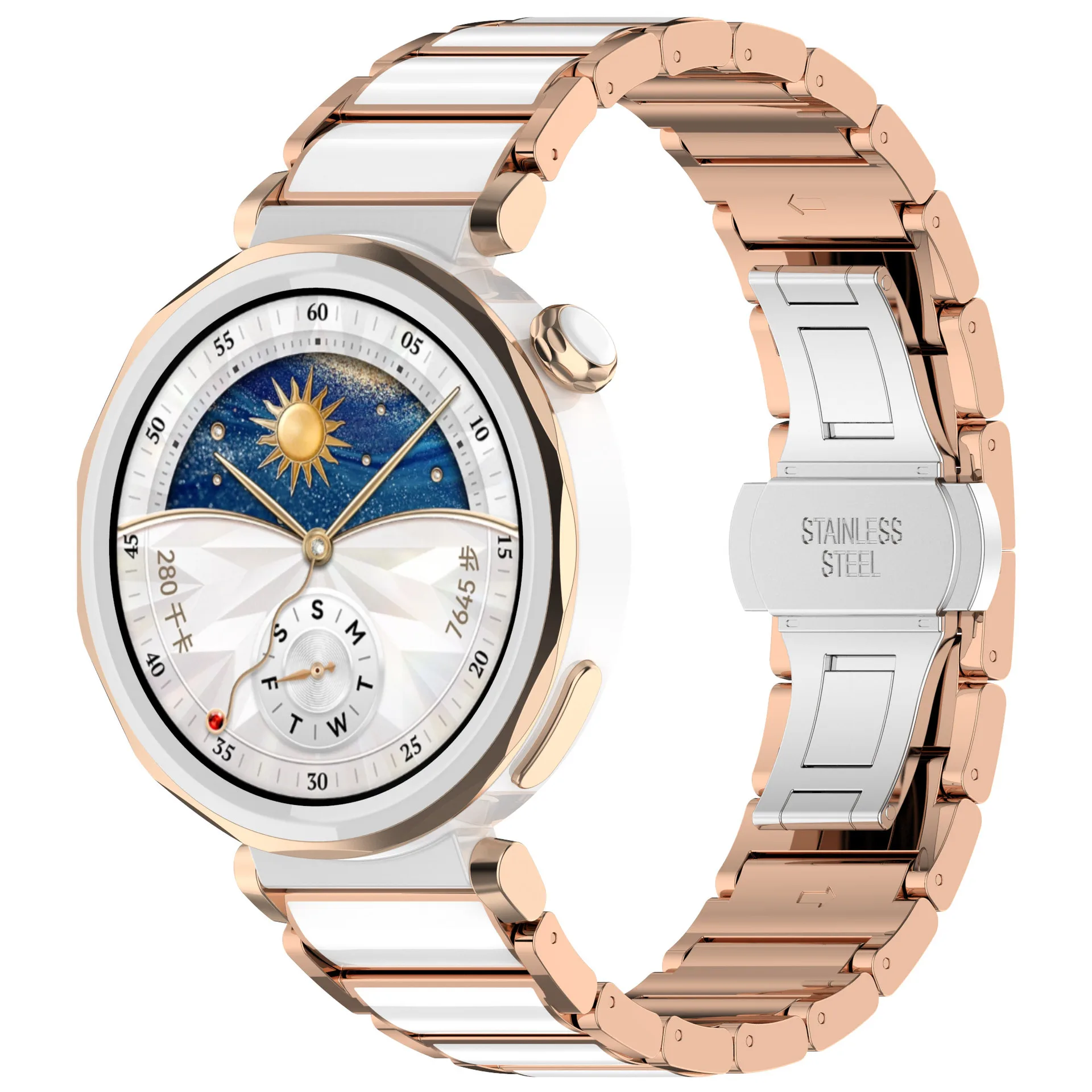 Elegant 18mm Ceramic Watch Strap Bracelet