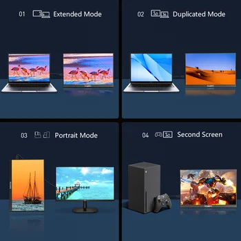 VEOUT Ultra-Portable 16inch 1920x1200 HD Monitor with Built-in Stand, HDR & Freesync, Plug-and-Play Connectivity for Smartphones 5