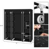 Closet Wardrobe Portable Closet for Bedroom Clothes Rail with Non-Woven Fabric Cover Clothes Storage Organizer  12 Compartments 5