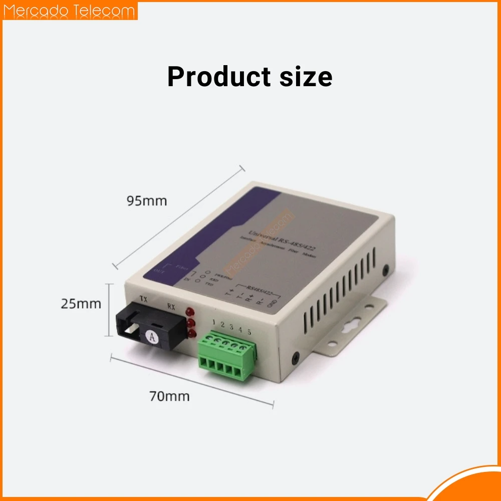 1pair SC Bidirectional 485 Bidirectional Data Optical Fiber Media Converter Fiber Transceiver RS485 Communication Equipment