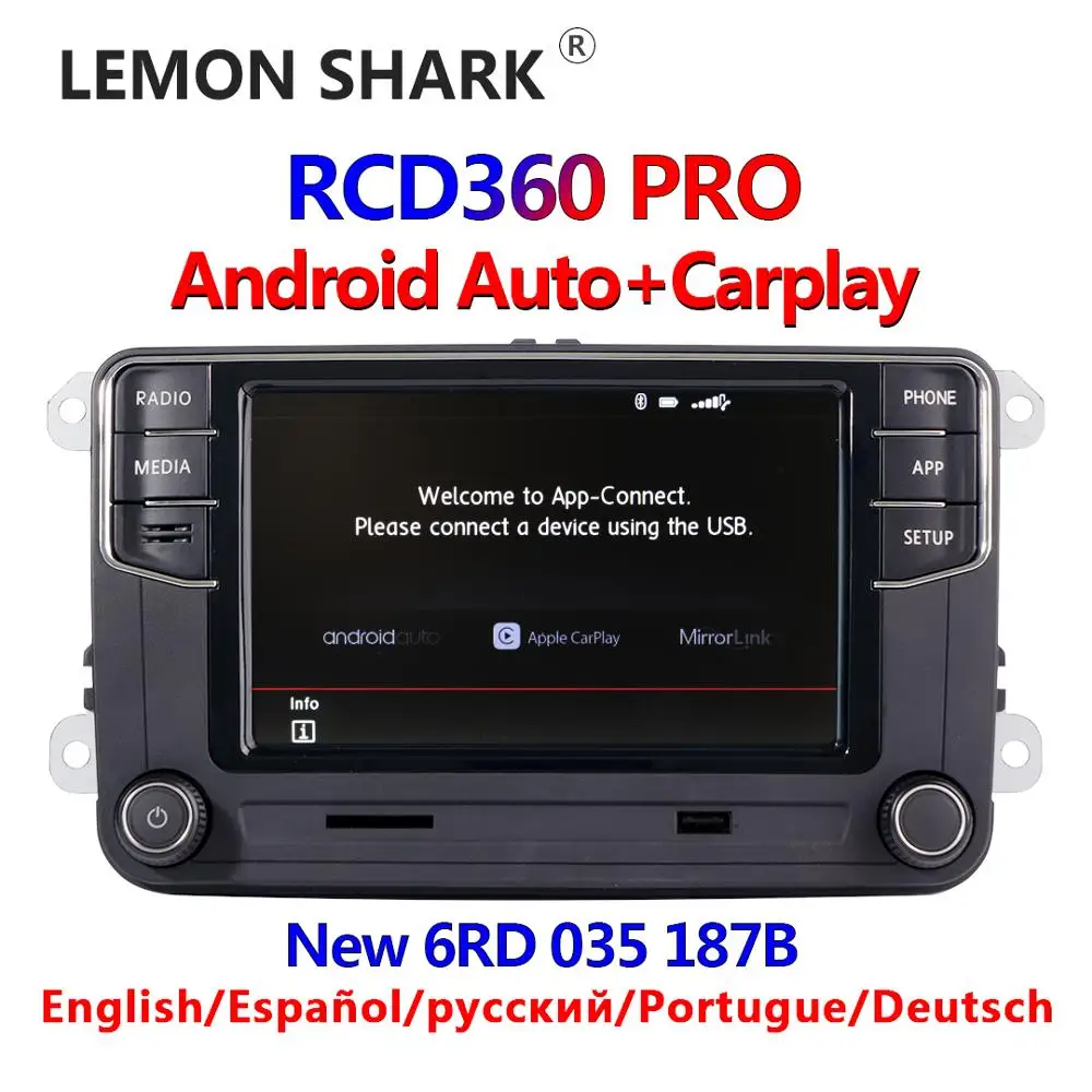 Android Auto RCD360 PRO Carplay Car Radio NONAME New RCD330 MIB Radio For VW Golf 5 6 Jetta MK5 MK6 Tiguan CC Polo Passat B5 B6
