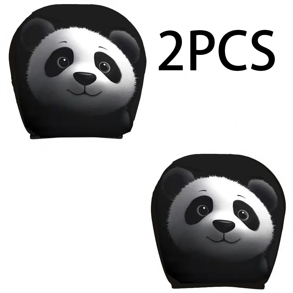 Niedliche Panda-Autokopfstützenabdeckung 2 Stück, Universell Passender Kopfstützenschutz, Auto-Innendekor-Zubehör – Detail 9