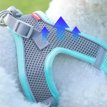 Dog Harness Clothes Vest Chest Cat Collars Rope Small Dogs Reflective Breathable Adjustable Outdoor Walking Dog Accessories 2