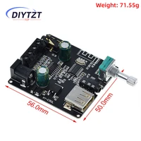 2*50W Bluetooth 5.0 Power Amplifier Class D Audio 10W~100W HiFi Stereo Wireless Music Player Mini USB Sound Card App Digital AMP 5