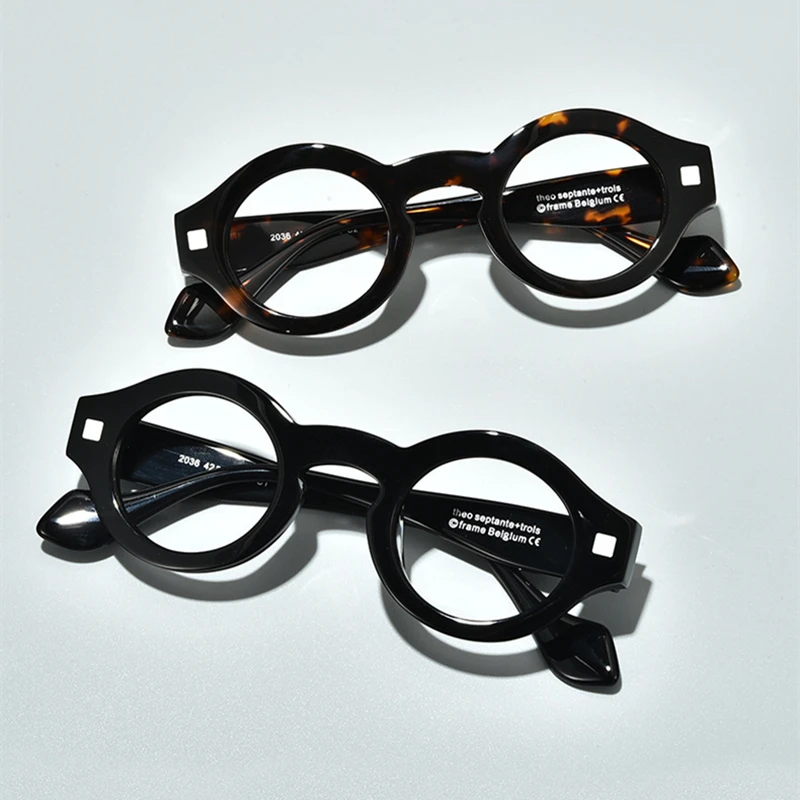Run Acetat Mo Brillen Fassungen Handgemachte Brille Retro Trend Ige Männer Frauen Optische RX-fähige Punk-Brille
