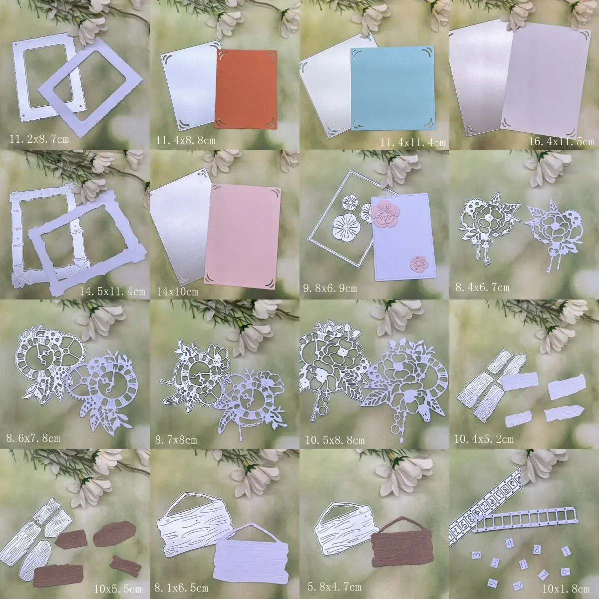 Fotorahmen Blume Gear Metall Stanzformen für DIY Scrapbooking Album Papier Karten Dekorative Handwerk Prägung Stanzformen