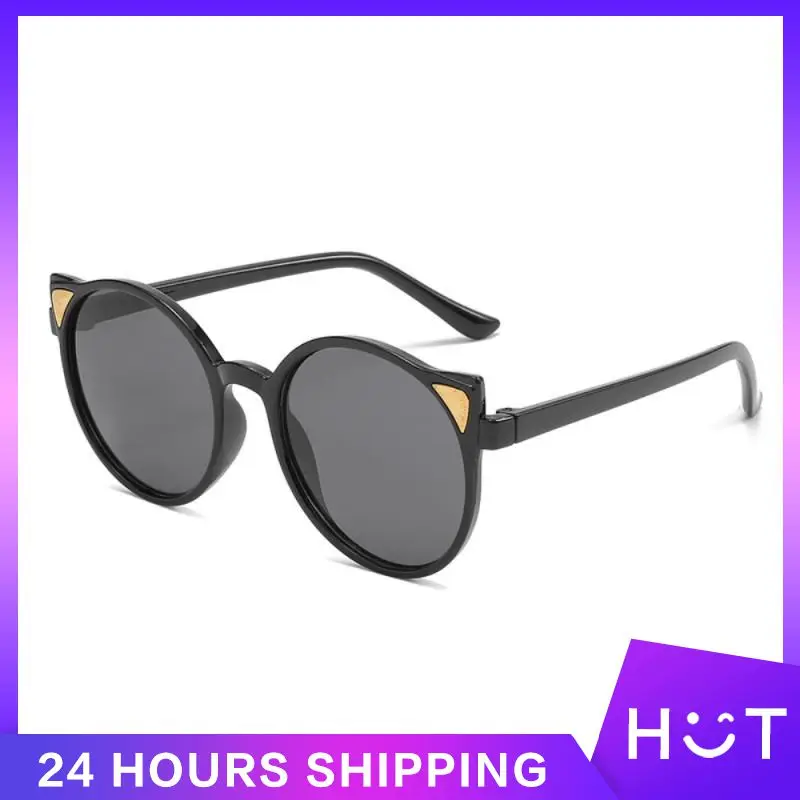 Outdoor Sports Sunglasses Children Cute Cat Ear Eyewear UV380 Unisex Goggle Sun Protection Girls Boys Travel Shades Sun_voghion.com