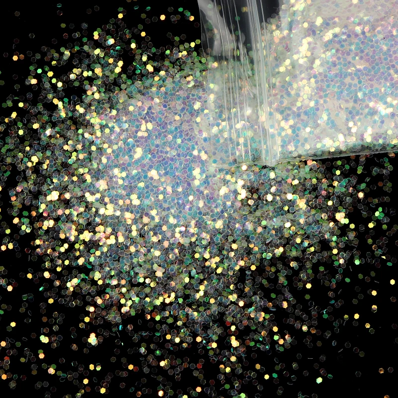 Iridescent Mermaid Nail Glitter in-1mm Ultra Thin Sequins Bead and Powder Mix Professional for Nail Supplies DIY crafts 1Bag nail glitter