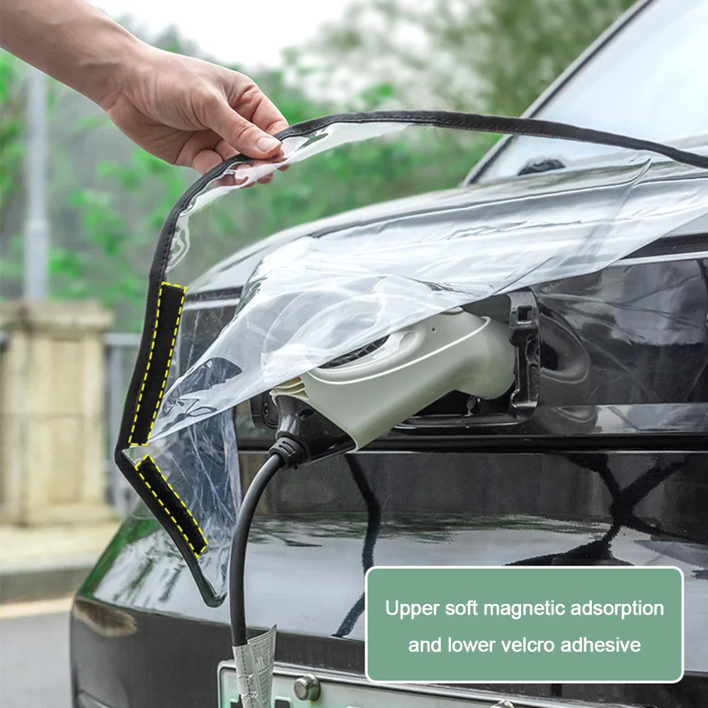 Electric Vehicle Charger Port Cover Outdoor Rainproof Protection Dustproof Covers for Tesla Model 3 Y SUV Car Accessories