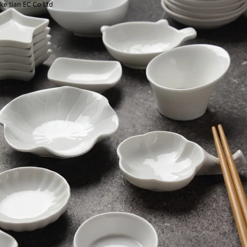 5/pcs ceramic dip dish set of 5 creative household vinegar dish cute seasoning small bowl Japanese kitchen soy sauce dishes